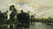 Charles Francois Daubigny The Edge of the Pond oil